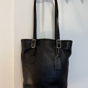 Coach Legacy Black Leather Bucket Bag